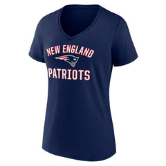 New England Patriots Women's Victory Arch Team V-Neck T-Shirt Navy | NFL