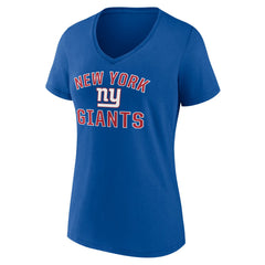 New York Giants Women's Victory Arch Team V-Neck T-Shirt Royal | NFL