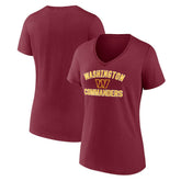 Washington Commanders Women's Victory Arch Team V-Neck T-Shirt Burgundy | NFL