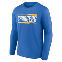 Los Angeles Chargers On Side Stripe Team Long Sleeve T-Shirt Powder Blue | NFL