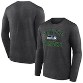 Seattle Seahawks Victory Arch Long Sleeve T-Shirt Charcoal | NFL