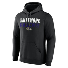 Baltimore Ravens Team Fade Out Fitted Pullover Hoodie Black | NFL