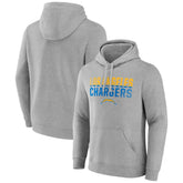 Los Angeles Chargers Team Fade Out Fitted Pullover Hoodie Heather Gray | NFL