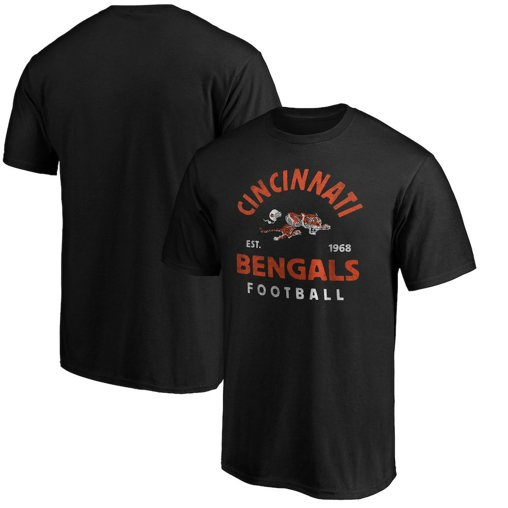 Cincinnati Bengals Vintage Arch T-Shirt Black | NFL