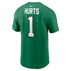 Jalen Hurts Philadelphia Eagles Alternate Player Name & Number T-Shirt Kelly Green | Nike for Sale