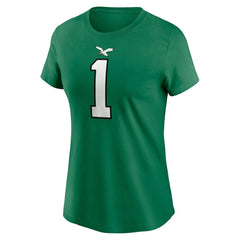 Jalen Hurts Philadelphia Eagles Women's Player Name & Number T-Shirt Kelly Green | Nike for Sale