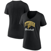 Pittsburgh Pirates Women's Victory Script Team V-Neck T-Shirt - MLB