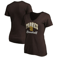 San Diego Padres Women's Victory Script Team V-Neck T-Shirt - MLB