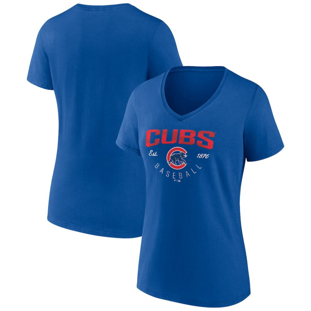 Chicago Cubs Women's Live For It Team V-Neck T-Shirt - MLB