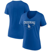 Los Angeles Dodgers Women's Live For It Team V-Neck T-Shirt - MLB