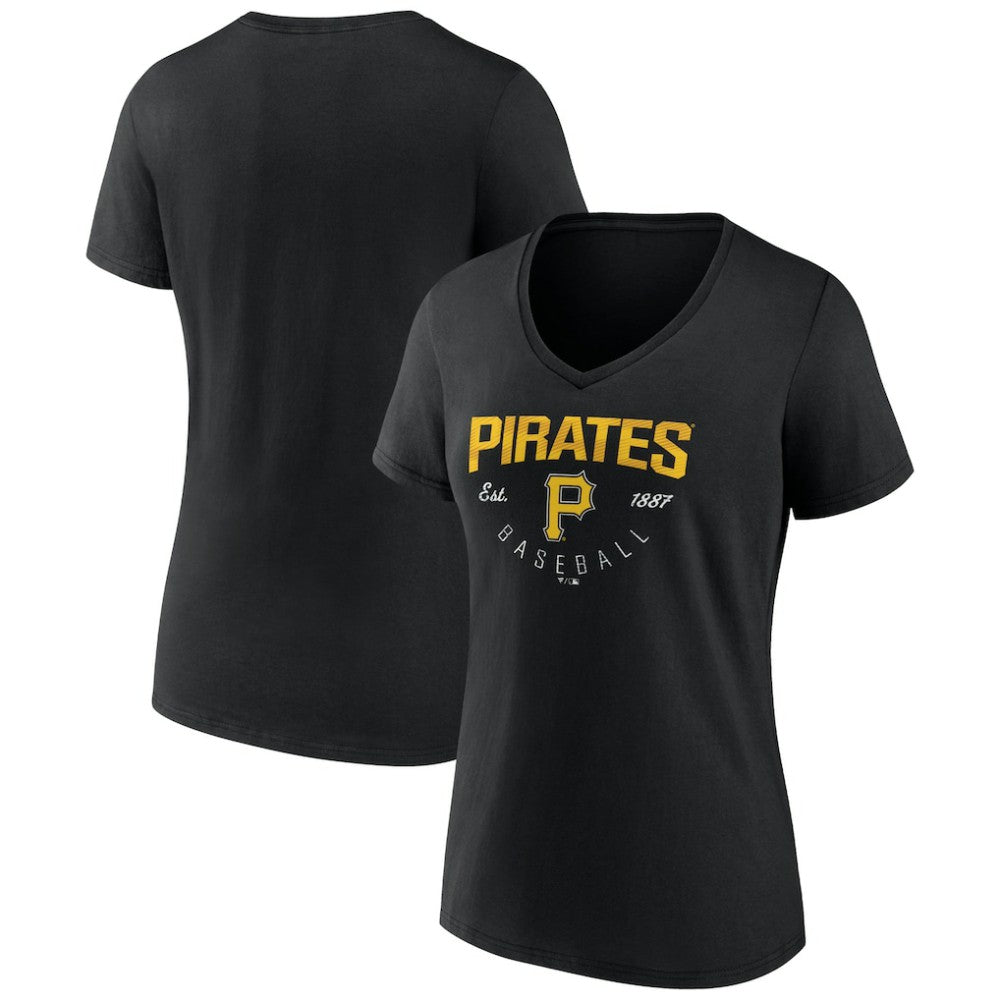 Pittsburgh Pirates Women's Live For It Team V-Neck T-Shirt - MLB
