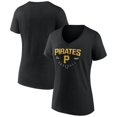 Pittsburgh Pirates Women's Live For It Team V-Neck T-Shirt - MLB