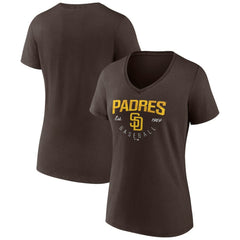 San Diego Padres Women's Live For It Team V-Neck T-Shirt - MLB