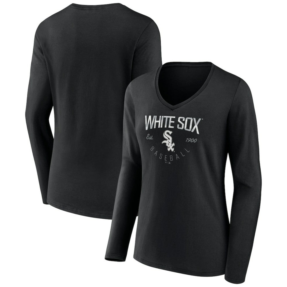 Chicago White Sox Women's Live For It Long Sleeve Long Sleeve V-Neck T-Shirt - MLB