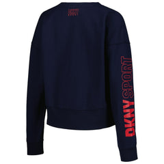 Atlanta Braves DKNY Sport Women's Lily V-Neck Pullover Sweatshirt - MLB