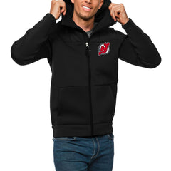 New Jersey Devils Antigua Protect Full-Zip Hoodie - Black - NHL