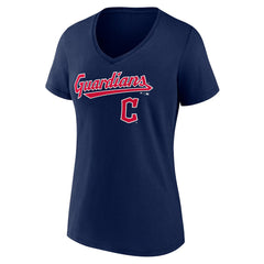 Cleveland Guardians Women's Lockup V-Neck T-Shirt - MLB