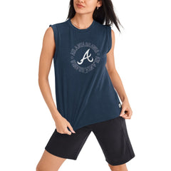 Atlanta Braves DKNY Sport Women's Madison Tri-Blend Tank Top - MLB