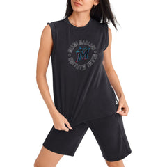 Miami Marlins DKNY Sport Women's Madison Tri-Blend Tank Top - MLB