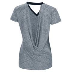 Milwaukee Brewers Touch Women's Halftime Back Wrap Top V-Neck T-Shirt - MLB