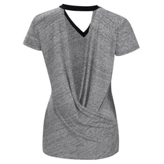 San Francisco Giants Touch Women's Halftime Back Wrap Top V-Neck T-Shirt - MLB
