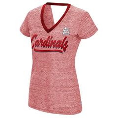 St. Louis Cardinals Touch Women's Halftime Back Wrap Top V-Neck T-Shirt - MLB