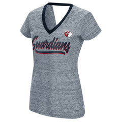 Cleveland Guardians Touch Women's Halftime Back Wrap Top V-Neck T-Shirt - MLB
