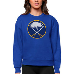 Buffalo Sabres Antigua Women's Team Logo Victory Crewneck Pullover Sweatshirt - Royal - NHL