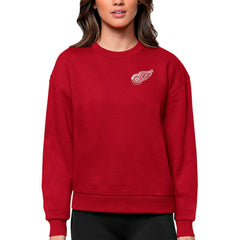 Detroit Red Wings Antigua Women's Victory Crewneck Pullover Sweatshirt - Red - NHL