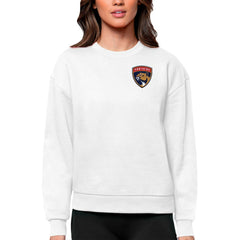 Florida Panthers Antigua Women's Victory Crewneck Pullover Sweatshirt - White - NHL