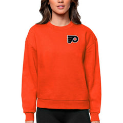 Philadelphia Flyers Antigua Women's Victory Crewneck Pullover Sweatshirt - Orange - NHL