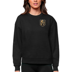 Vegas Golden Knights Antigua Women's Victory Crewneck Pullover Sweatshirt - Black - NHL