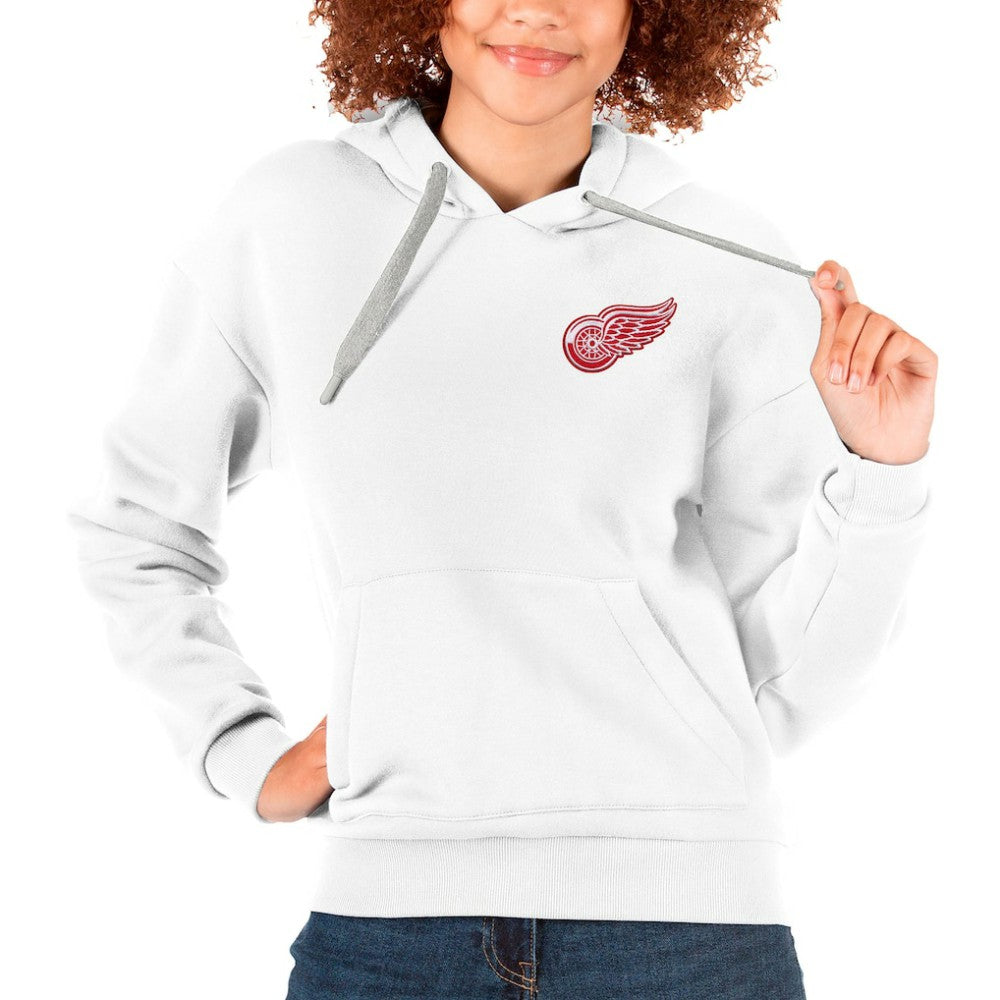 Detroit Red Wings Antigua Women's Victory Pullover Hoodie - White - NHL