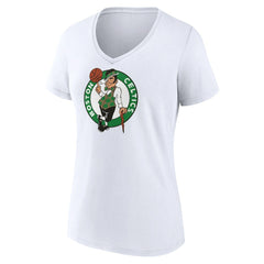 Boston Celtics Women's Logo V-Neck T-Shirt White - NBA