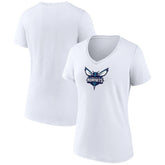 Charlotte Hornets Women's Logo V-Neck T-Shirt White - NBA