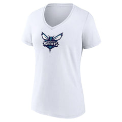 Charlotte Hornets Women's Logo V-Neck T-Shirt White - NBA