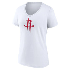 Houston Rockets Women's Logo V-Neck T-Shirt White - NBA