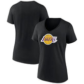 Los Angeles Lakers Women's Logo V-Neck T-Shirt Black - NBA