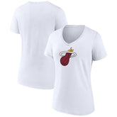 Miami Heat Women's Logo V-Neck T-Shirt White - NBA
