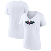 New Orleans Pelicans Women's Logo V-Neck T-Shirt White - NBA