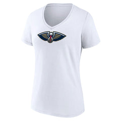 New Orleans Pelicans Women's Logo V-Neck T-Shirt White - NBA