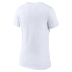 New York Knicks Women's Wordmark V-Neck T-Shirt White - NBA