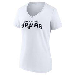 San Antonio Spurs Women's Wordmark V-Neck T-Shirt White - NBA