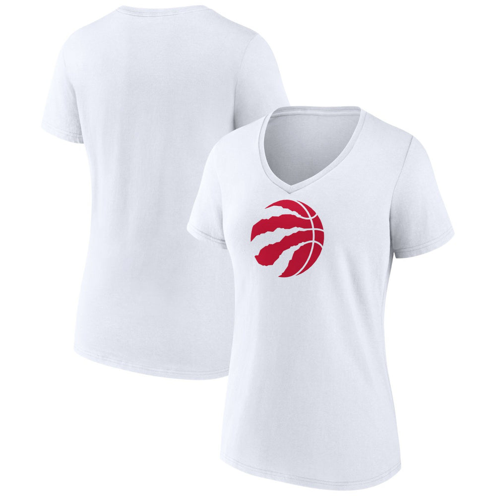 Toronto Raptors Women's Primary Logo V-Neck T-Shirt White - NBA