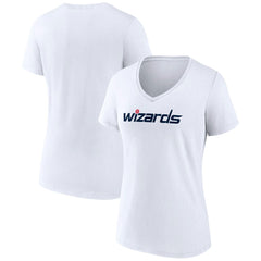 Washington Wizards Women's Wordmark V-Neck T-Shirt White - NBA
