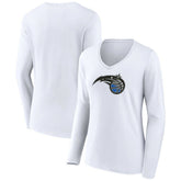 Orlando Magic Women's Logo Long Sleeve V-Neck T-Shirt White - NBA