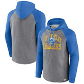 Los Angeles Chargers Favorite Arch Raglan Pullover Hoodie Heather Gray | Fanatics