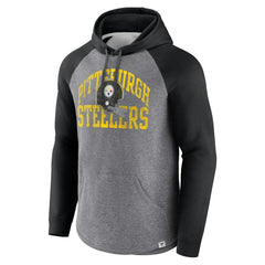 Pittsburgh Steelers Favorite Arch Raglan Pullover Hoodie Heather Gray | Fanatics