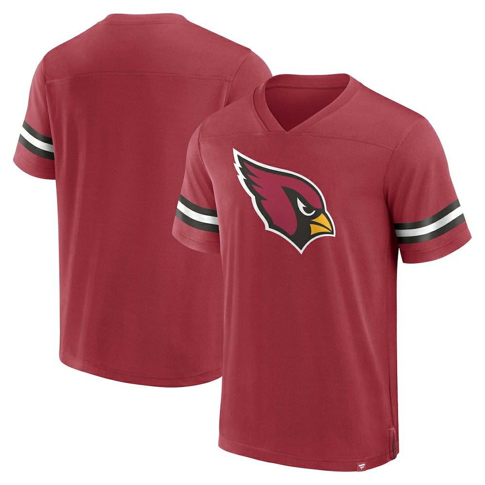 Arizona Cardinals Jersey Tackle V-Neck T-Shirt Cardinal | Fanatics