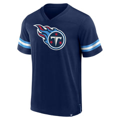 Tennessee Titans Jersey Tackle V-Neck T-Shirt Navy | Fanatics